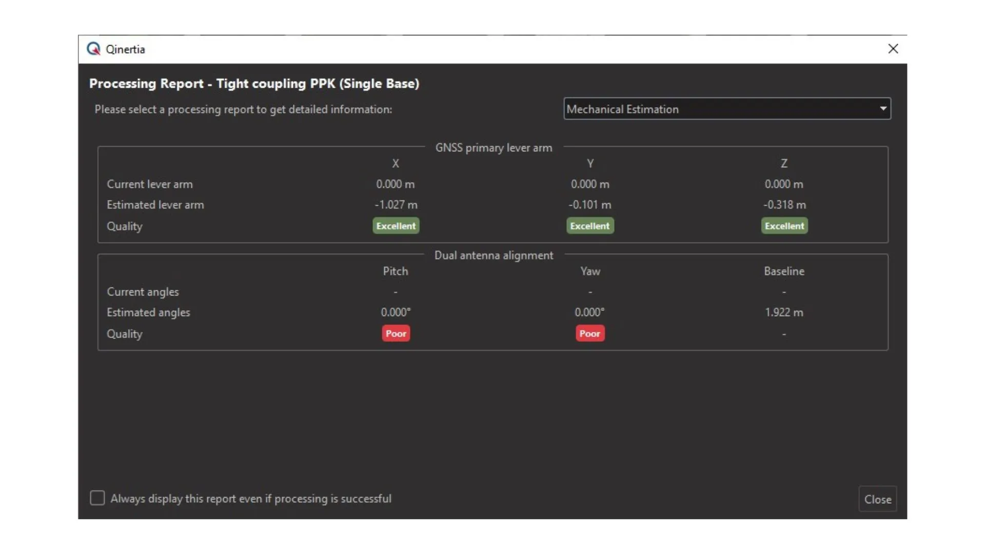 Qinertia Mechanical Estimation Report